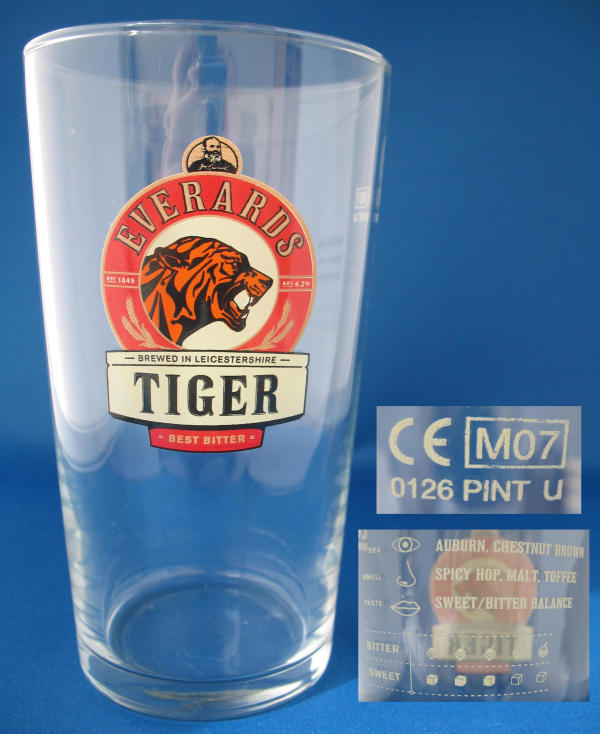 Everards Tiger Beer Glass