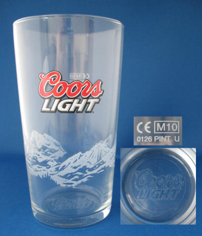 Coors Light Beer Glass 000039B012