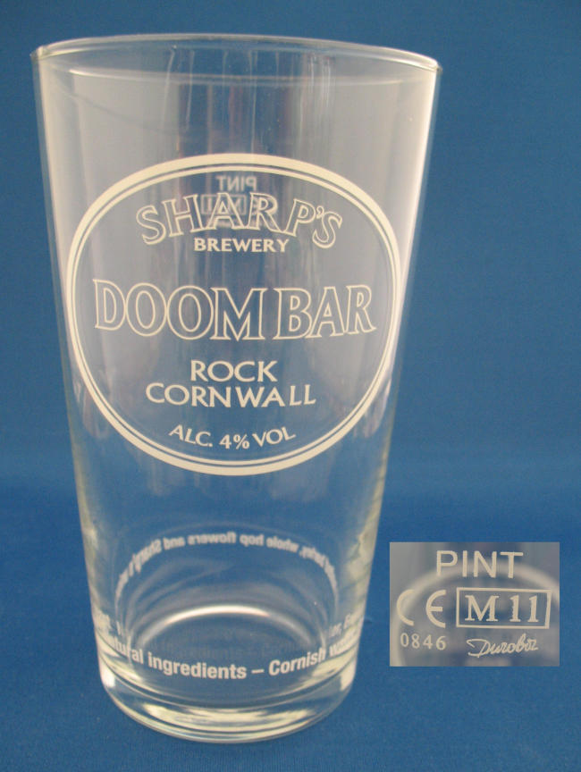 Sharps Brewery Rock Cornwall pint glass 