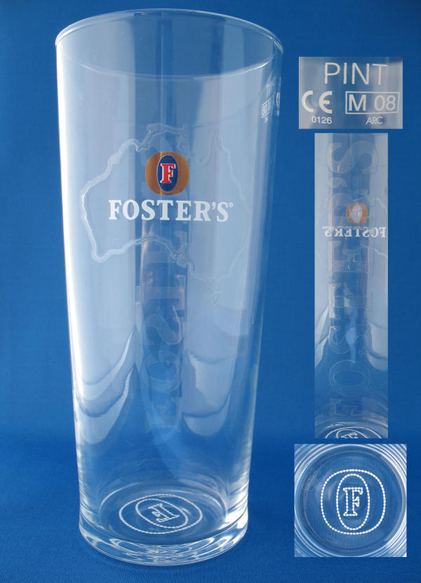 Fosters Beer Glass 000161B046