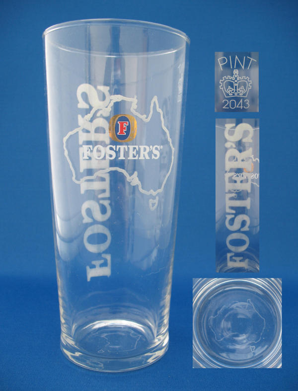 Fosters Beer Glass 000176B027