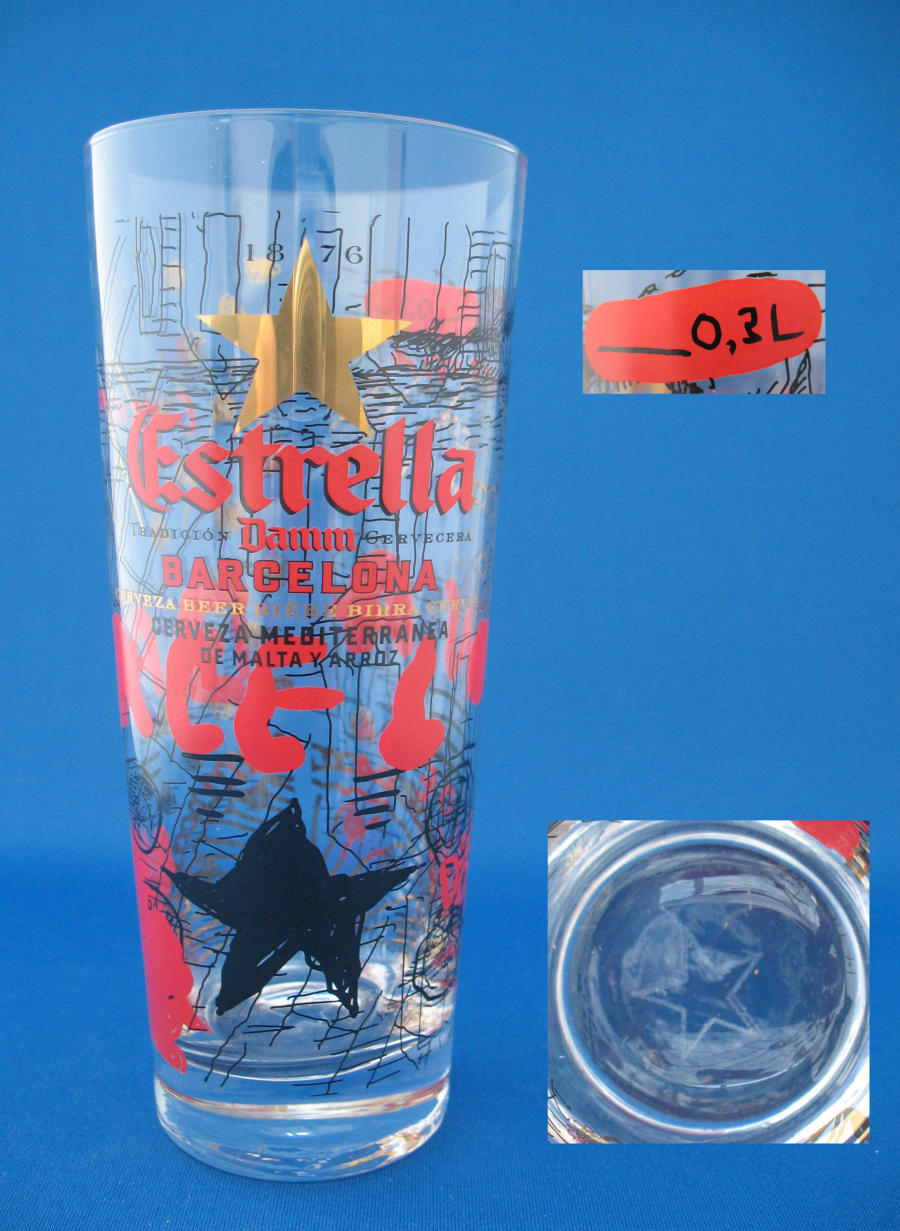 Estrella Damm Beer Glass