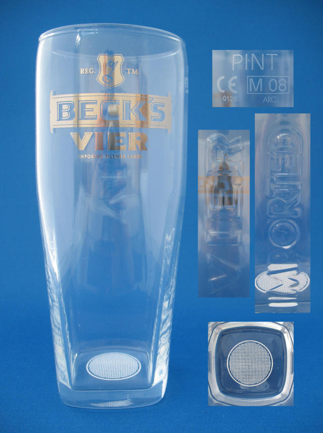Beck's Vier Beer Glass 000227B025