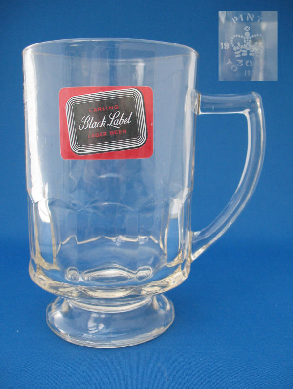 Carling Black Label Beer Glass 000387B023
