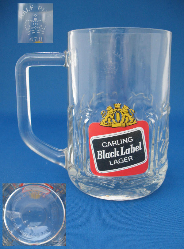 Carling Black Label Beer Glass 000399B040