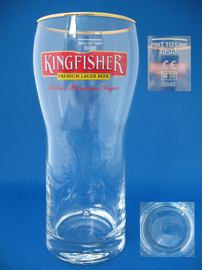 Kingfisher Beer Glass 000445B034