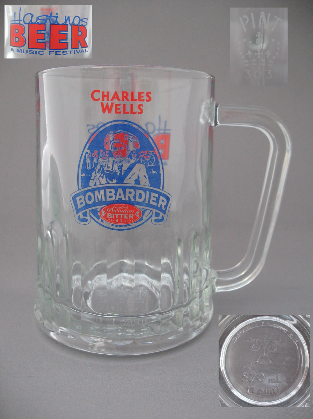 Bombardier Beer Glass 000568B003