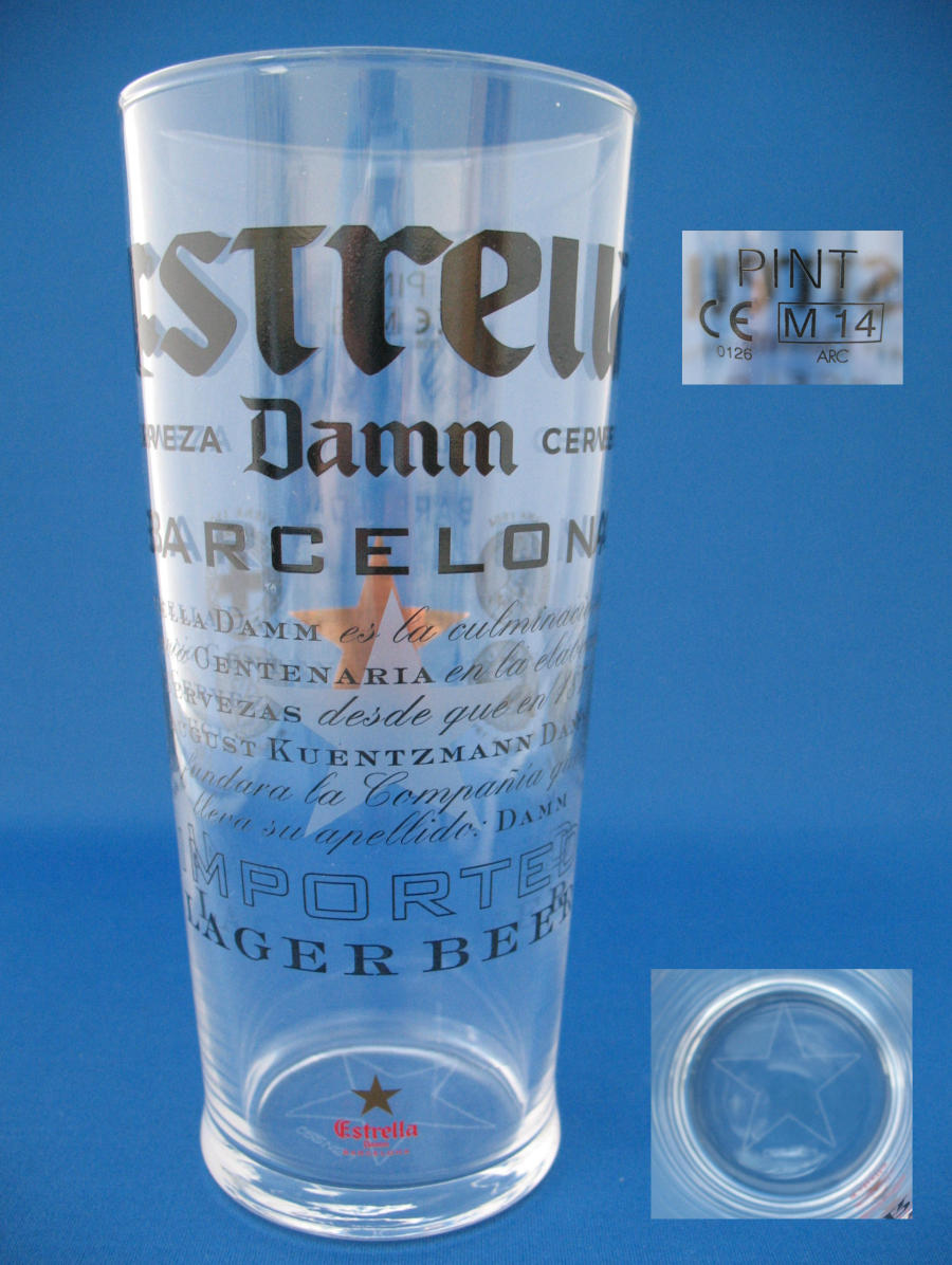 Estrella Damm Beer Glass 000643B053 