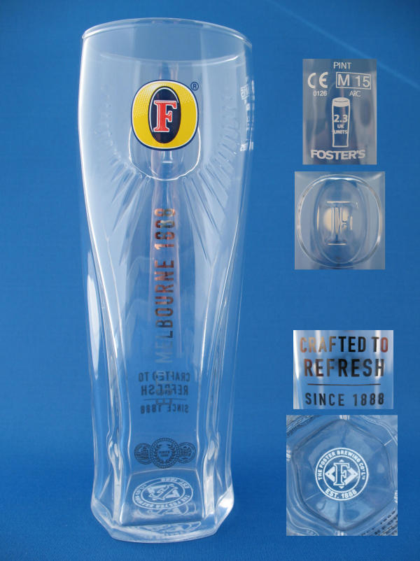 Fosters Beer Glass 000717B058