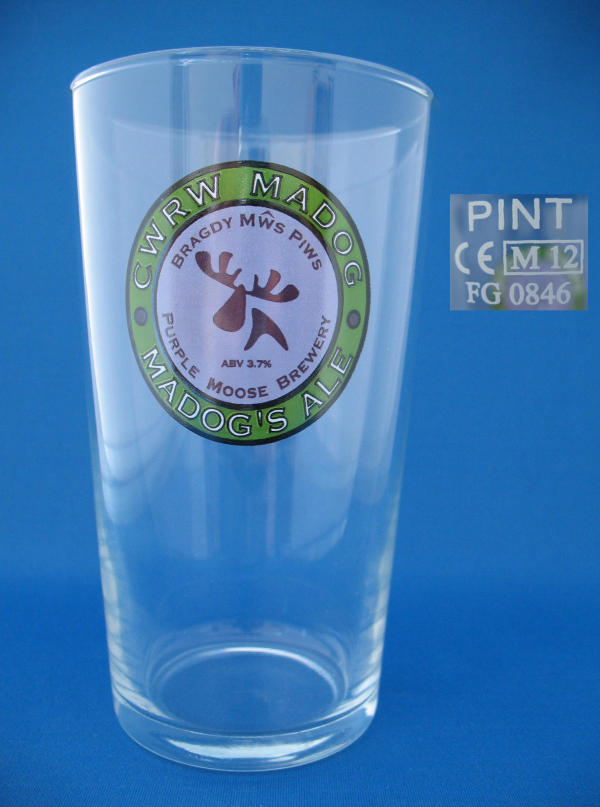 000776B061 Purple Moose Beer Glass