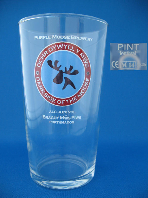 Purple Moose Beer Glass
