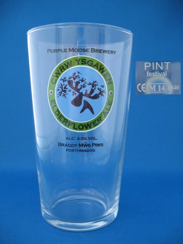 000778B061 Purple Moose Beer Glass