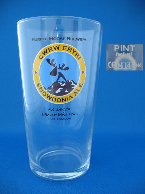 Purple Moose Beer Glass