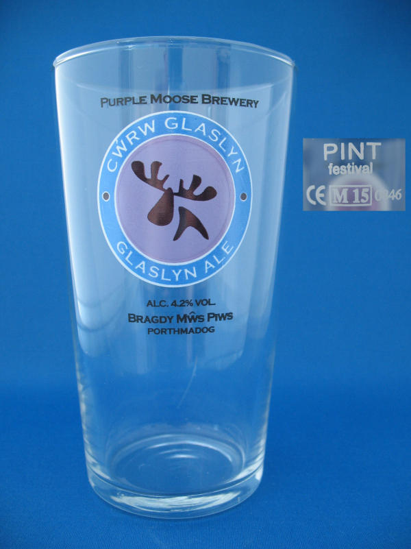 Purple Moose Beer Glass