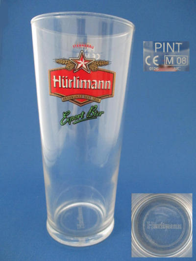 Hurlimann Beer Glass 000998B075