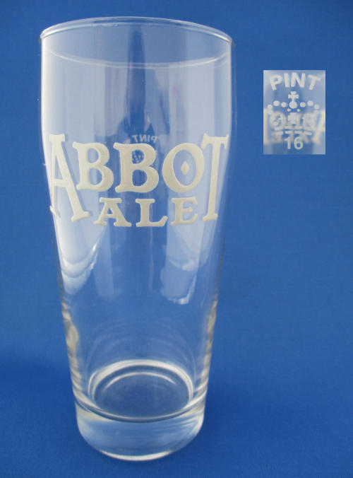 Greene King Abbot Ale Beer Glass 001118B082