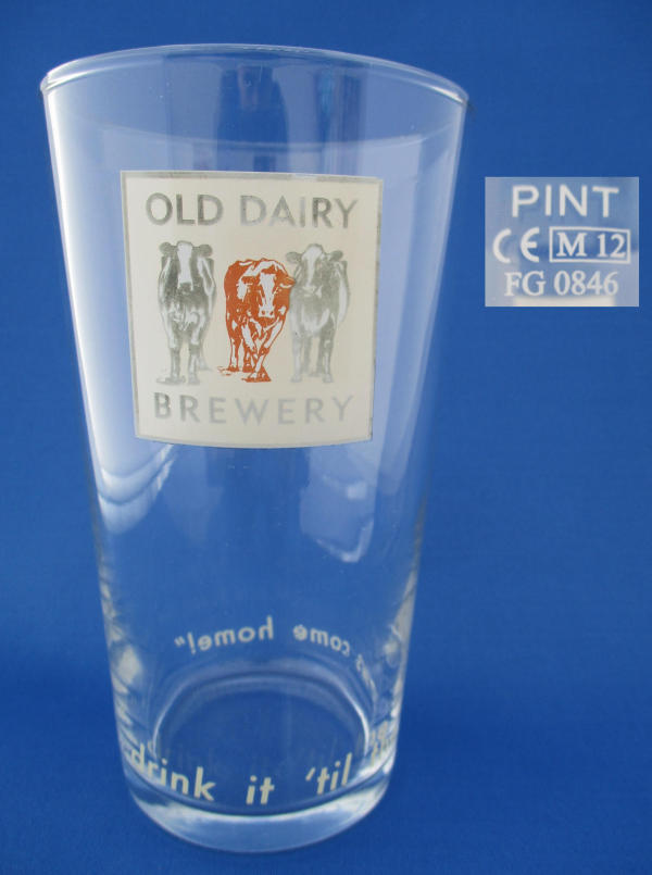Old Dairy Beer Glass 001121B083
