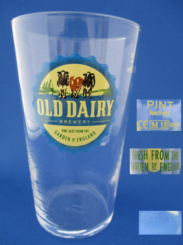 Old Dairy Beer Glass 001122B083