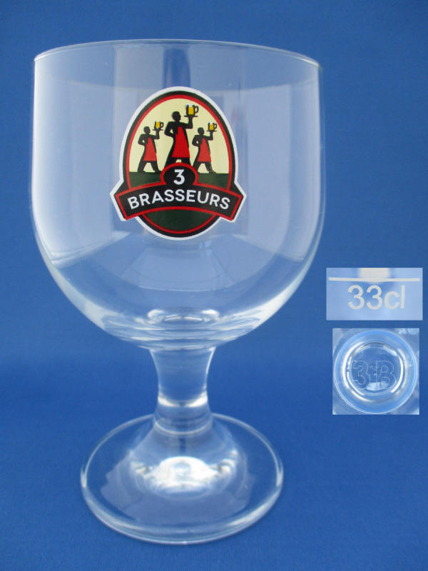 3 Brasseurs Beer Glass 001141B084