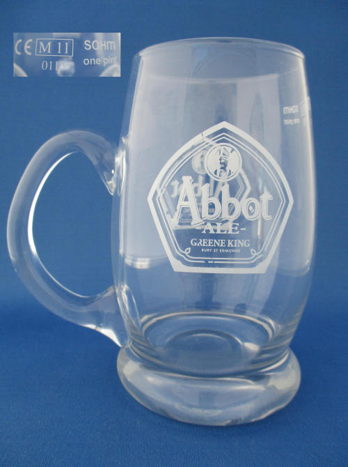 Greene King Abbot Ale Beer Glass 001170B086