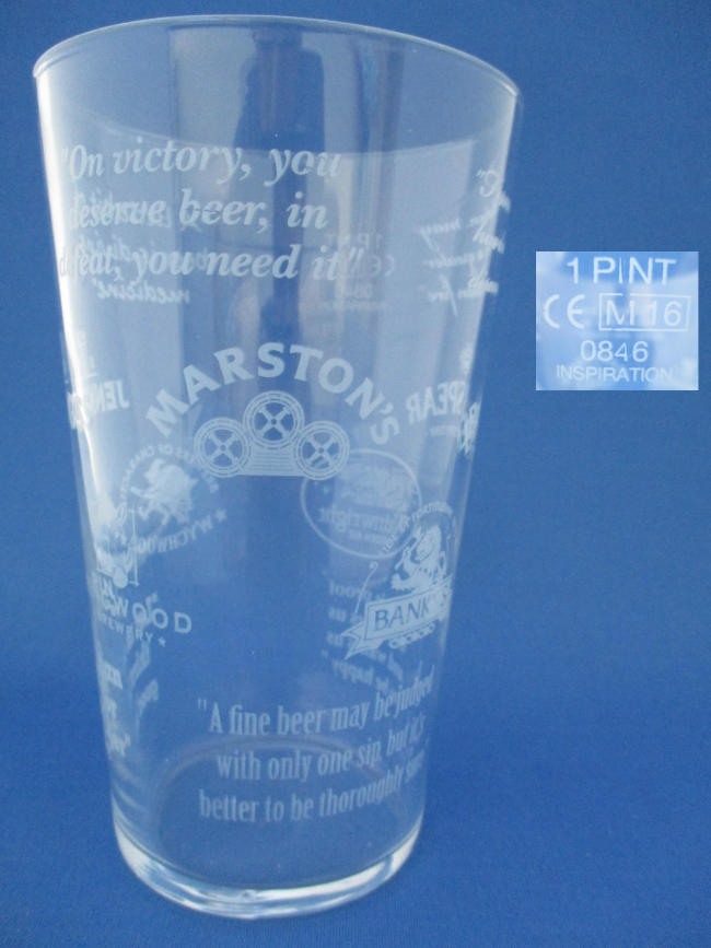 Marstons Beer Glass 001177B086
