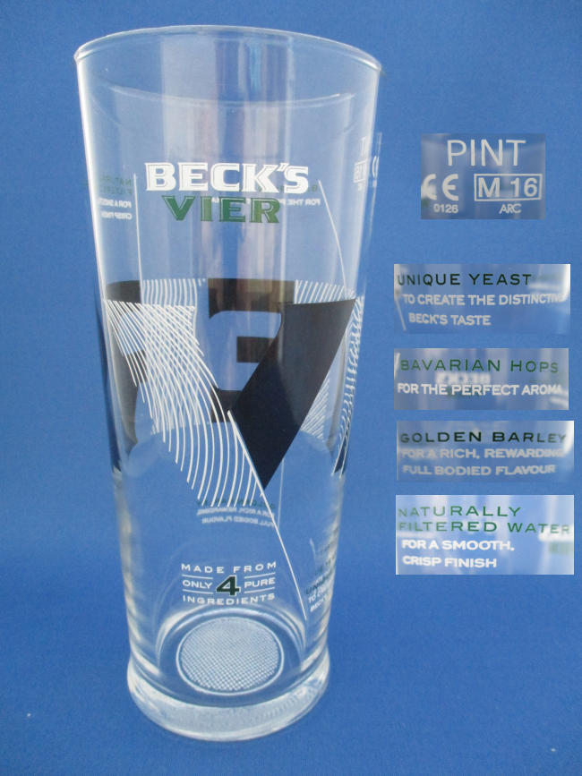 Beck's Vier Beer Glass 001308B094