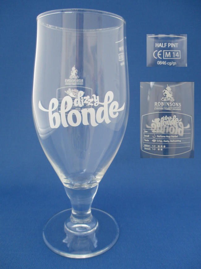 Robinsons Dizzy Blonde Beer Glass