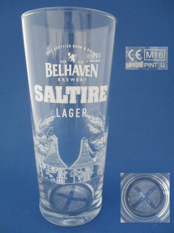 Belhaven Saltire Lager Glass