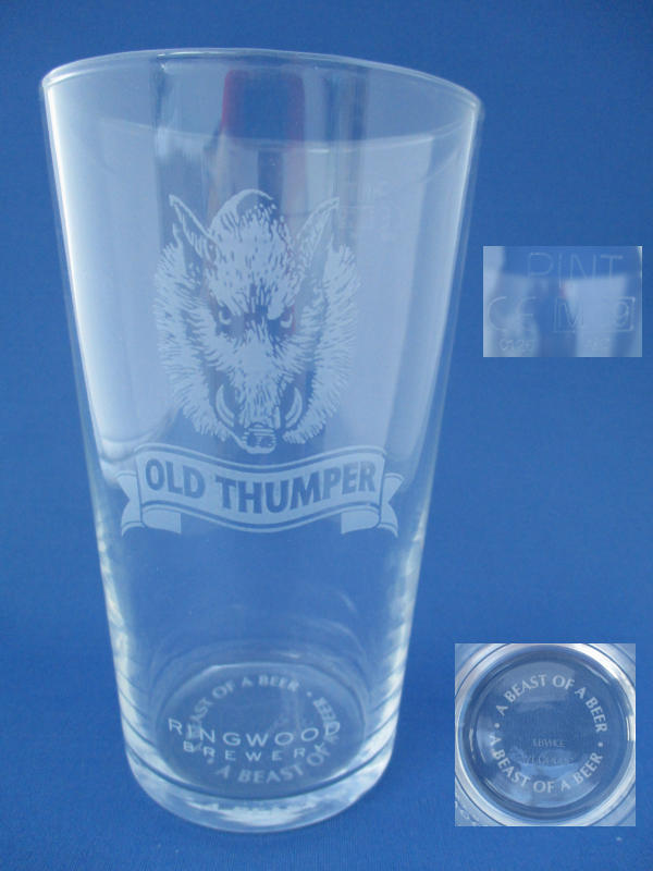 Old Thumper Beer Glass