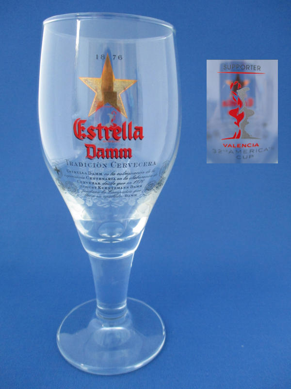 Estrella Damm Beer Glass