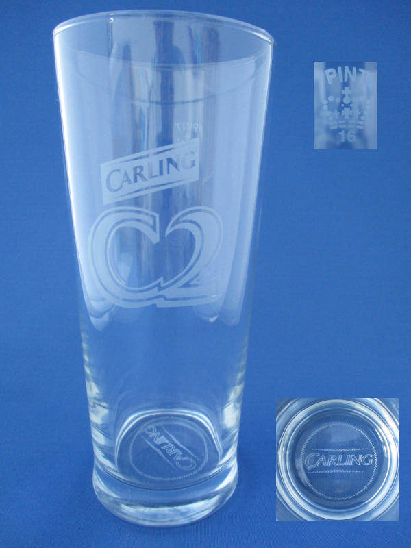 Carling C2 Beer Glass 001489B105