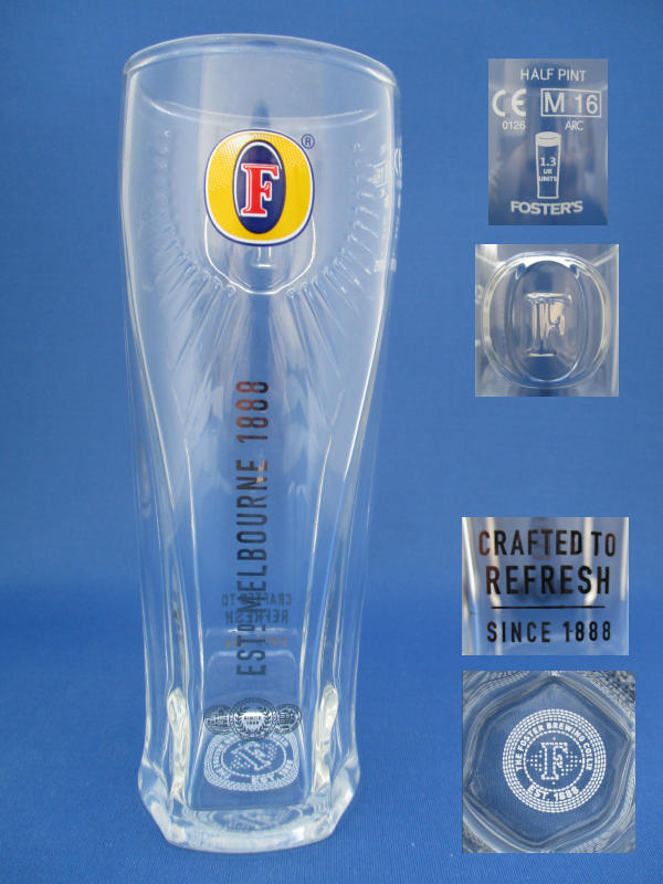 Fosters Beer Glass 001509B106