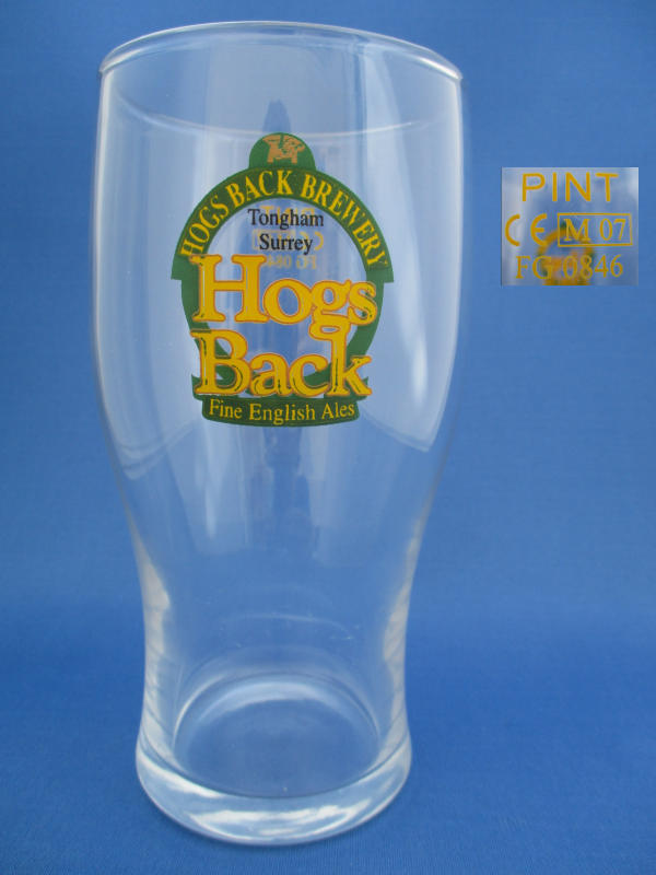 Hogs Back Beer Glass 001518B107