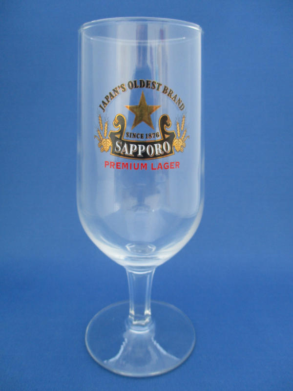 Sapporo Beer Glass 001522B107