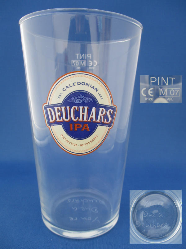 Deuchars IPA Beer Glass 001533B107