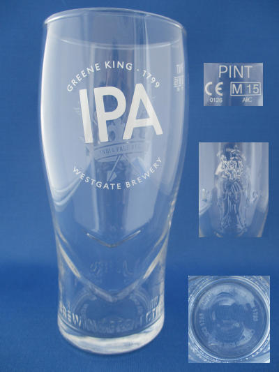001549B108 Greene King Beer Glass