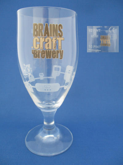 Brains Craft Brewery Beer Glass