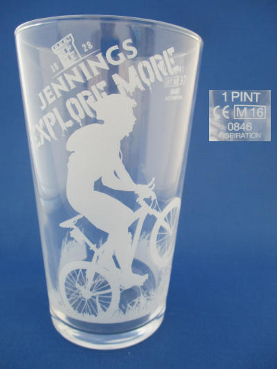 001619B112 Jennings Beer Glass