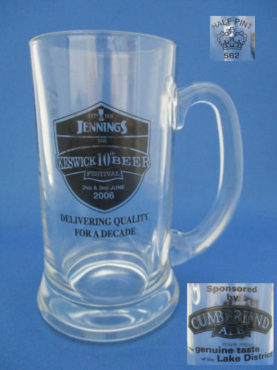 001636B113 Jennings Beer Glass