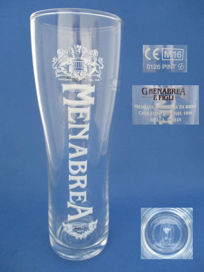 001647B114 Menabrea Beer Glass