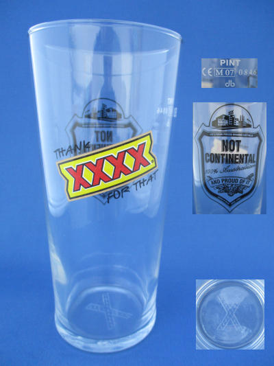 Castlemaine XXXX Beer Glass 001704B117