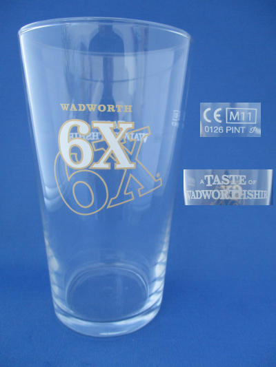 Wadworth 6X Beer Glass 001723B118