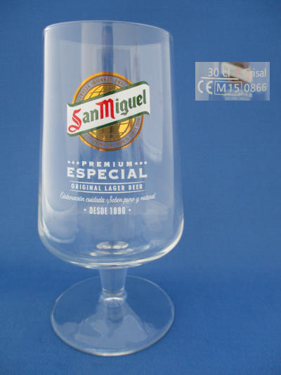 001751B120 San Miguel Beer Glass