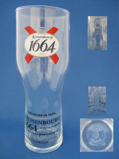 001756B117 Kronenbourg Beer Glass