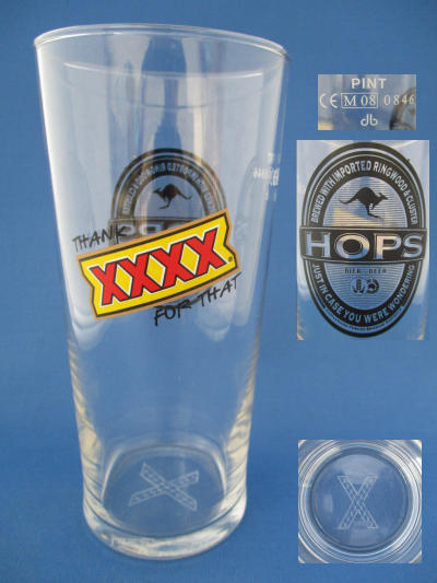 Castlemaine XXXX Beer Glass 001758B117