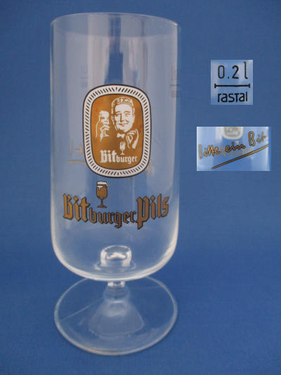001800B091 Bitburger Beer Glass