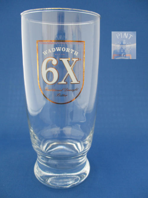 Wadworth 6X Beer Glass 001939B072