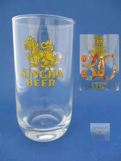 Singha Beer Glass 002111B124