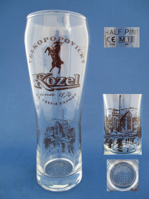 Kozel Velkopopovicky 4% Czech Export Pint Beer Glasses X2 New & Unused Home Bar 