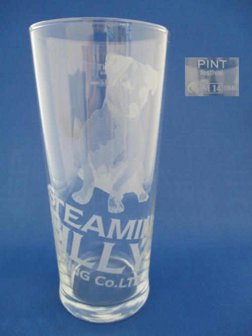 Steamin' Billy Beer Glass 002131B126